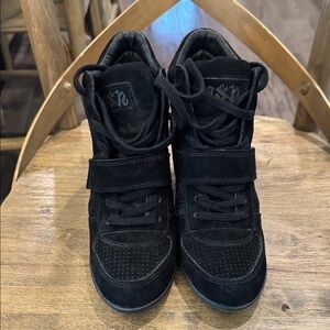 Ash Black Wedge Sneakers